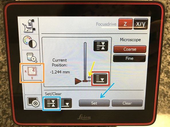 The storage of the focal plane is helpful in order to find the focus back if the sample or objective will be changed.
