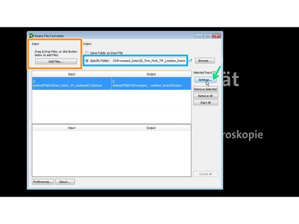 Choose an output folder.