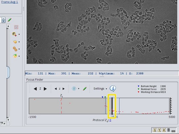 Open the focus finder tool.