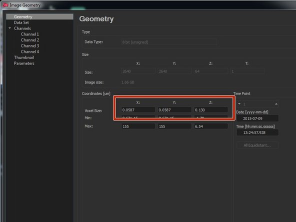 You can explore the metadata of the file through: