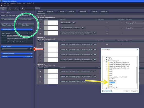 Choose "X:\ " as the storage location.