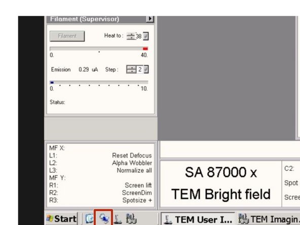Click on the link to open a remote desktop connection to the support PC