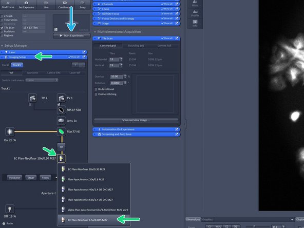 Make sure your objective lense is roughly in bellow the center of your sample.