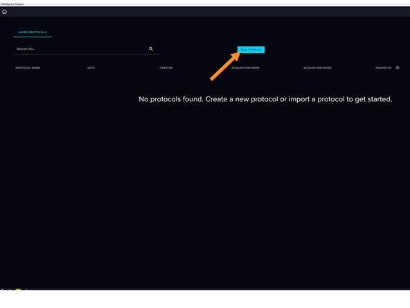 Start a "New protocol" or...