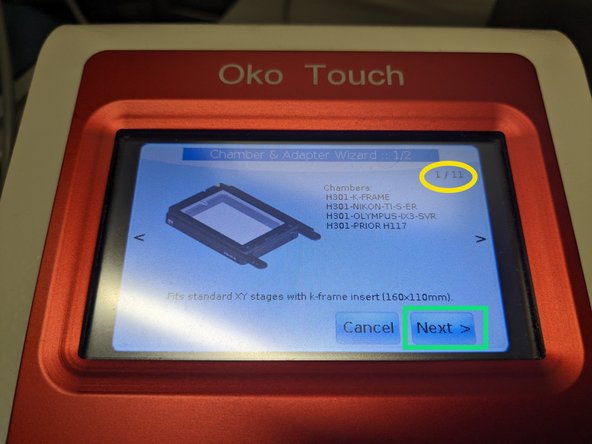 Select &quot;Chamber &amp; Adapter&quot;.