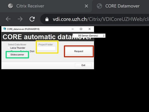 Go to Citrix and login with your core account.