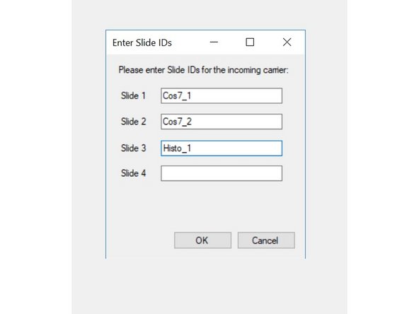 Click on &quot;Enter Slide IDs&quot; button.