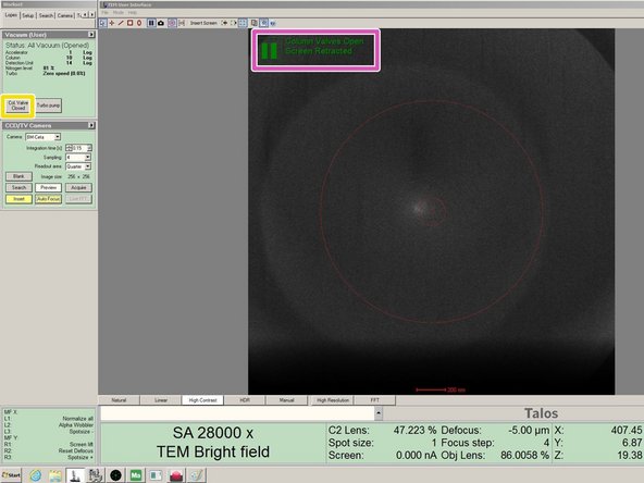 Check if column valves are closed.
