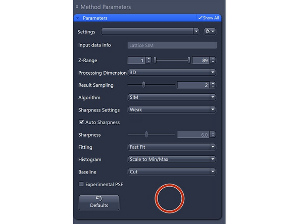 Low intensity / Live imaging / Diffracting tissue