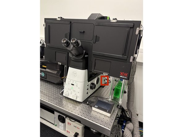 Switch off the microscope body.