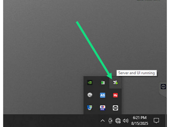 Open system tray and double-click on the miniature xTUI icon.