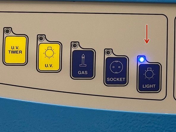 Switch off light by pressing &quot;💡 LIGHT&quot; button once.