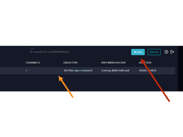 Browse to the acquisition data in your data folder on the Z: drive.