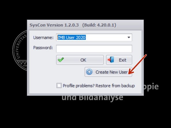 If this is your first log in, create your own user profile.