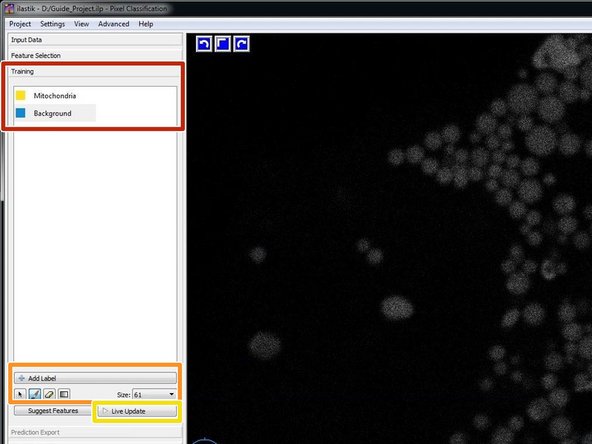 Go to &quot;Training&quot; and rename the labels/classes by clicking on it. If you have a more complex situation, you also might want to introduce additional labels/classes. This might improve your results quite dramatically.