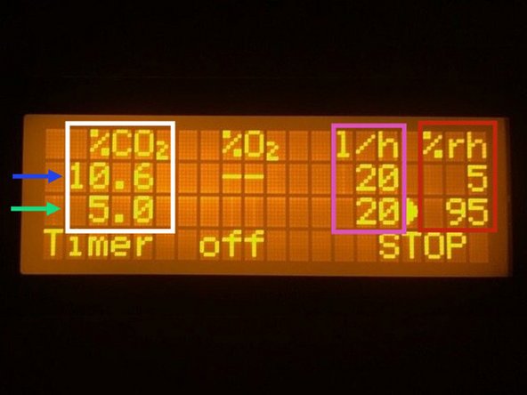 Press the knob to select the desired  option, in this case "Start".