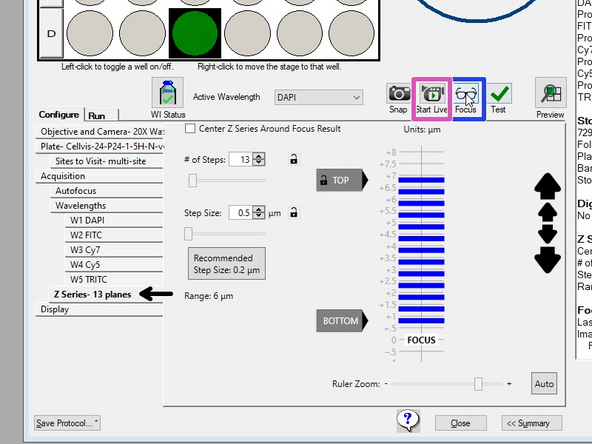 Use the Z Series tab to configure Z series options (only if activated previously).