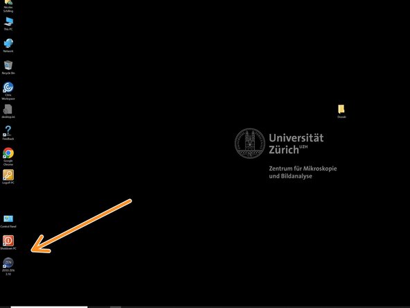 Start the &quot;ZEN Blue&quot; software.