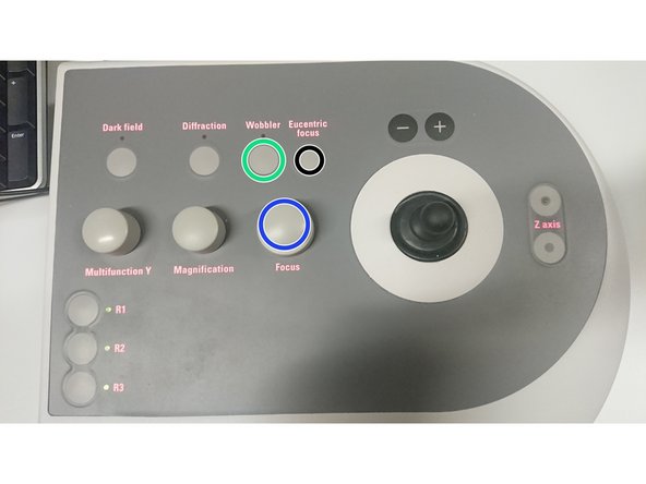 Press Wobbler on the right control panel