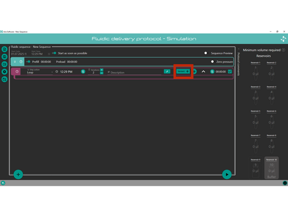 A variant is a sequence within a loop that is only executed at the specified iterations. This allows you to loop over e.g. different antibodies.