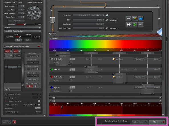 To compensate for loss of excitation laser intensity, increasing the laser power by going deeper into the tissue is a very common strategy when performing deep tissue multiphoton microscopy.