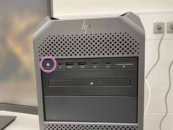 turn the PC on (check if the screen is also switched on)