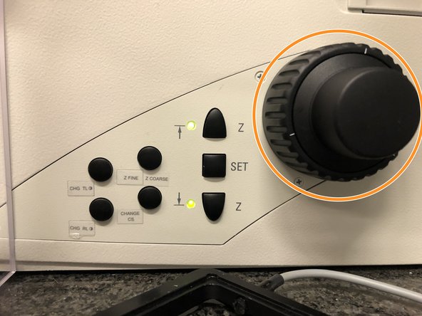 Click &quot;FLUO&quot; and choose an appropriate &quot;FLUO-Filtercube&quot; : e.g. &quot;GFP&quot;.