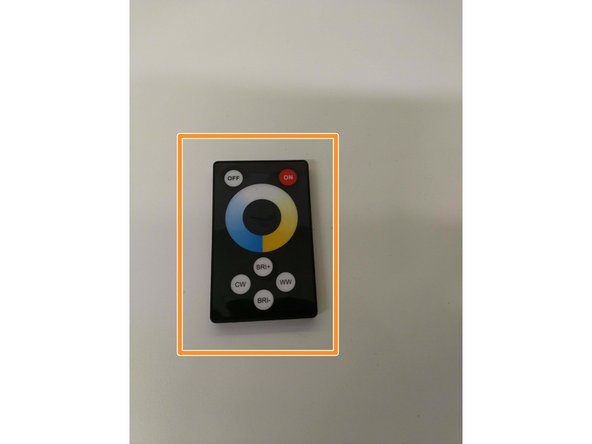 Light control to dim the desk light (bright - dark / warm - cool light color)