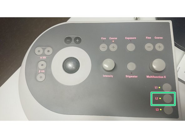 Press Eucentric focus on the right panel to reset the focus of the lenses.