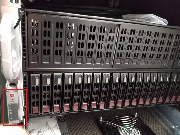 Switch on the K3 computer by pushing the little red button.