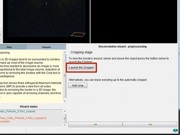 Deconvolution is a computationally expensive operation and can take quite a bit of time. In order to reduce the amount of data increasing the speed, you can crop your dataset to an area of interest.