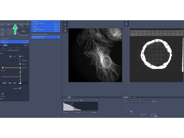 Add a drop of immersion oil onto the objective lense.