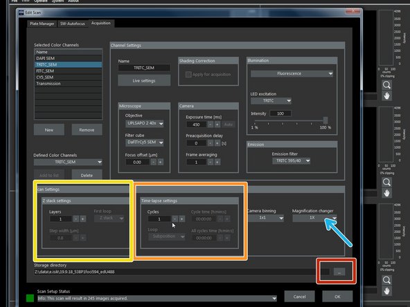 Here you can define a time lapse.