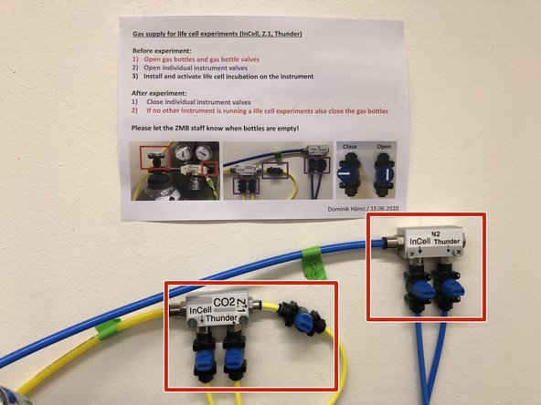 Check if the other systems in the room are running a live cell experiment