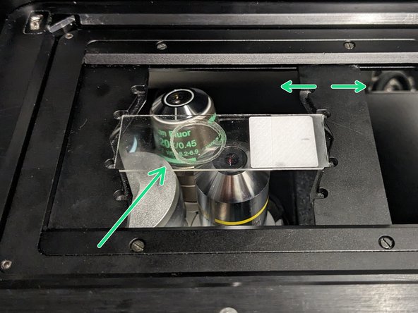 Mount your sample on the stage.