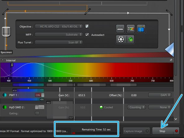 Define the appropriate "Z-Step Size" or go for optimal z sampling by choosing "System Optimized". The "Number of Steps" will be automatically calculated.
