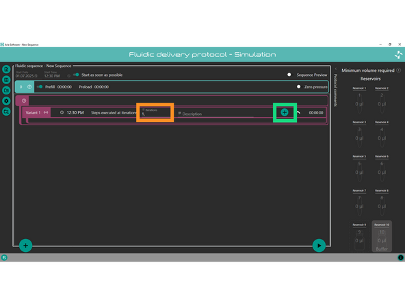 Press &quot;Variant +&quot; to add a variant.