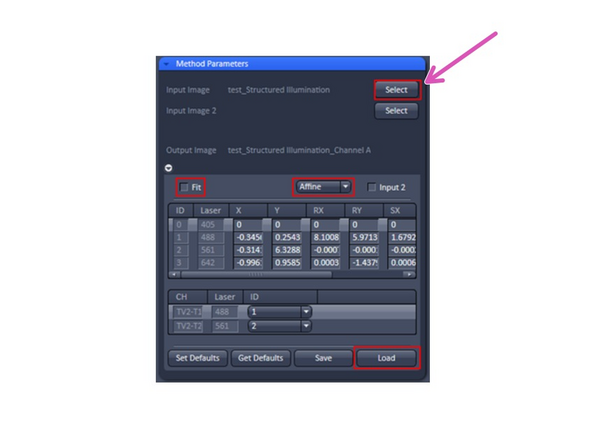 In the Processing tab select the Channel Alignment tool from the list of Methods.