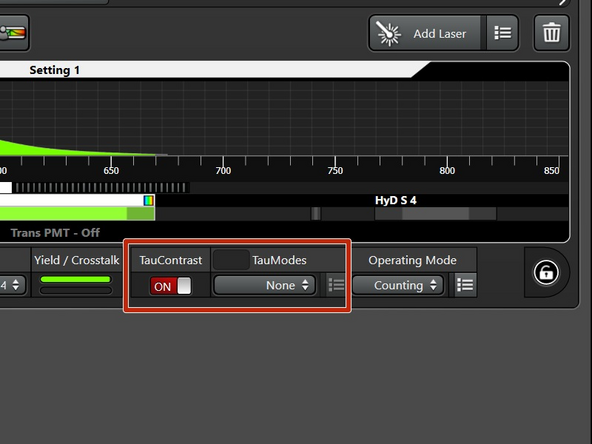 Switch on the "TauContrast" mode.