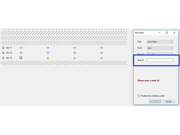 Click on &quot;Scan&quot; to start acquisition.