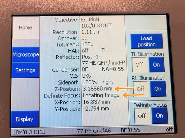 Not that the following feature is not available for the 2.5X objective.
