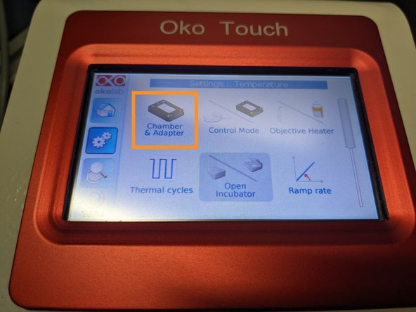 Go to &quot;Settings&quot; and choose &quot;Temperature&quot;.