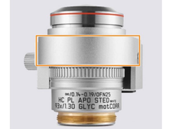 20x IMM (multi-immersion - Oil, Glycerin or Water) needs to be set to the corresponding immersion media (&quot;OIL&quot;, &quot;GLYC&quot; or &quot;0.17-W&quot; (with cover glass) or &quot;W-0&quot; (without cover glass)).