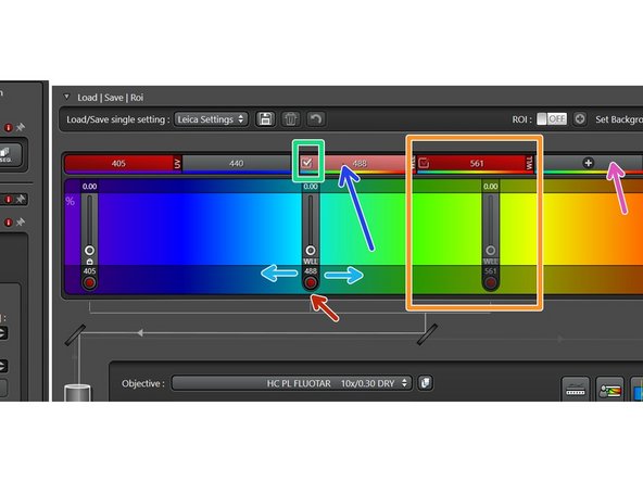 To add laser lines using the WLL use the the &quot;+&quot; sign.