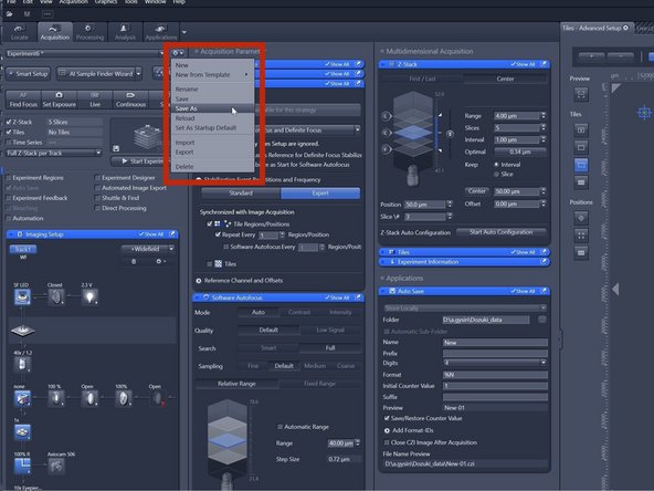 Press the Gear icon, select &quot;Save As&quot;.