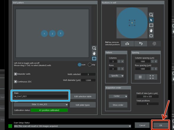 Name your plate/experiment.