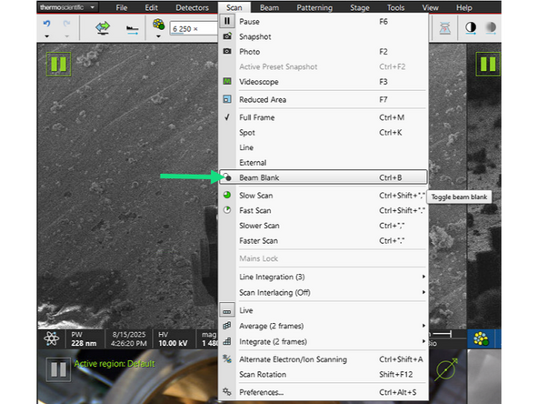 If the beams are on, check if the beam blanker is inserted.