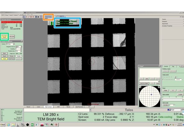 Press insert screen to insert the Flu screen (left screen)