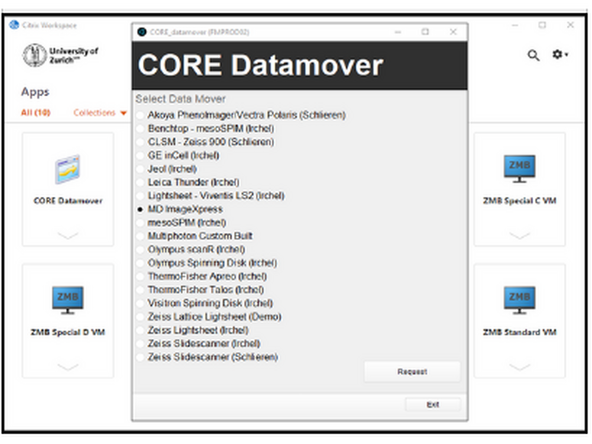 Instructions for using the datamover to export your plate acquisitions: MD ImageXpress Confocal HT.ai (Irchel) - Datamover &amp; file conversion
