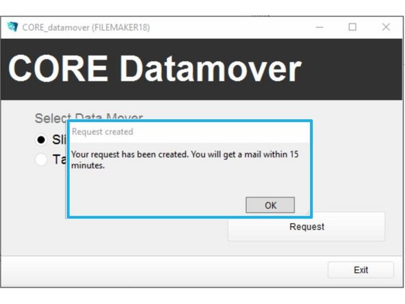 Press &quot;Request&quot;.